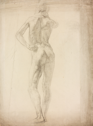 A Study of a Male Figure, 1907 (black chalk on paper)