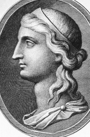 Cleopatra VII (69-30 BC) last Macedonian queen of Egypt, engraving