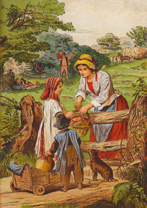 Rustic scene (colour litho)