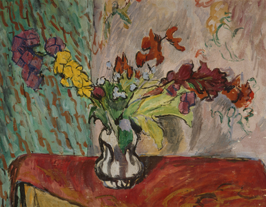 Wallflowers, c.1915 (oil on panel)