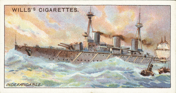 British Cruiser, "Indefatigable" (chromolitho)
