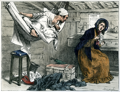 Illustration for Charles Dickens 's 'The Old Curiosity Shop, 19th century (engraving)