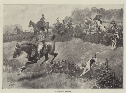 Cub-Hunting in the Shires (engraving)