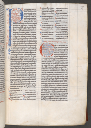 St. Anselm of Canterbury, Proslogion, Cotton MS Claudius E I f.39r, late 12th-early 13th century (manuscript)