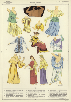 Costume Feminin Mondial (colour litho)