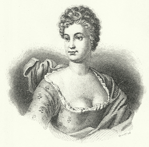 Friederike Caroline Neuber, German actress and theatre director (engraving)