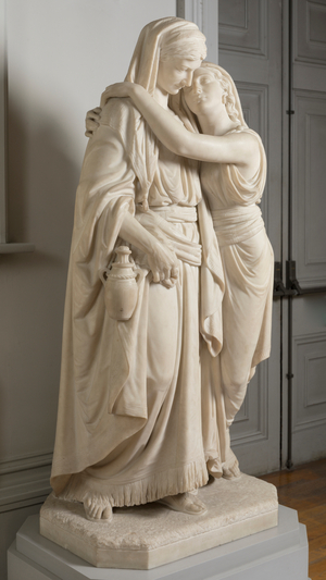Ruth and Naomi, 1884 (marble)