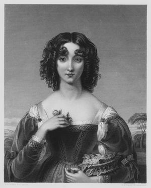 The Flower-Girl, from the picture in the Vernon Gallery (engraving)