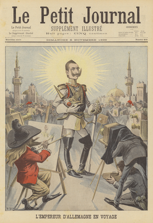 The German Emperor on his travels (colour litho)