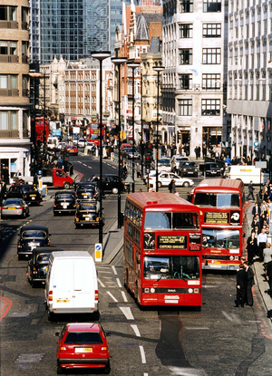Traffic in London/Great Britain, 1999 (photo)