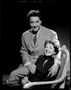 Edith Piaf with her husband, Jacques Peal