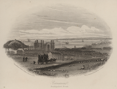 Beddgelert Road, Caernarfon, North Wales (engraving)