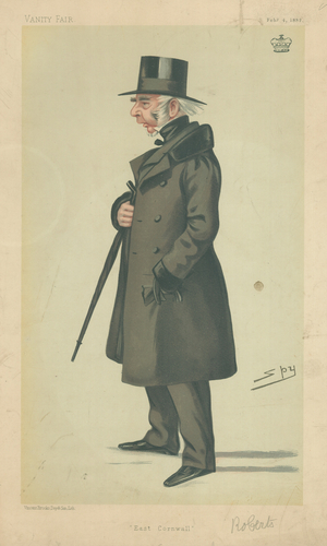 Lord Robartes, East Cornwall, 4 February 1882, Vanity Fair cartoon (colour litho)