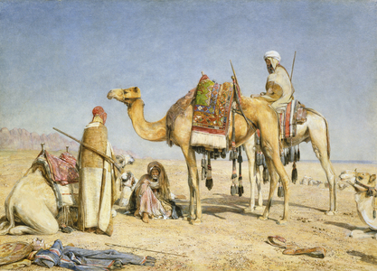 The Noonday Halt, 1853 (watercolour & gouache over pencil on card)