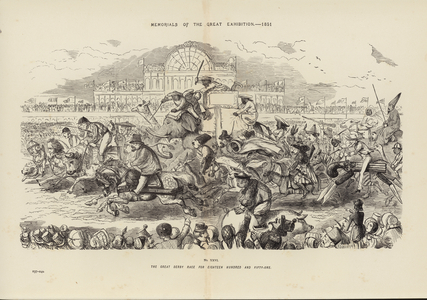 Memorials of the Great Exhibition 1851, The Great Derby Race for Eighteen Hundred and Fifty-One (engraving)