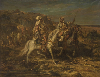 Arab Horsemen (oil on canvas)
