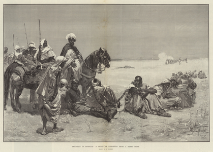 Sketches in Morocco, a Chain of Prisoners from a Rebel Tribe (engraving)