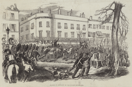 Seizure of Artillery on the Italian Boulevards (engraving)