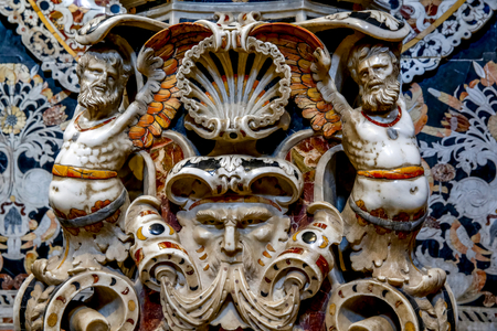 Santa Maria Nuova cathedral, Monreale, Sicily, Italy. Crucifix chapel. Sculptures. (photo)