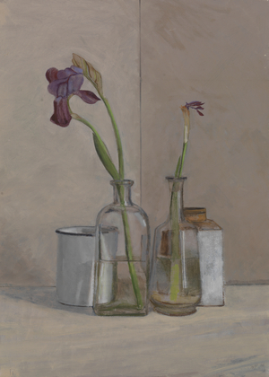 Irises White Cans, 2006 (oil on panel)
