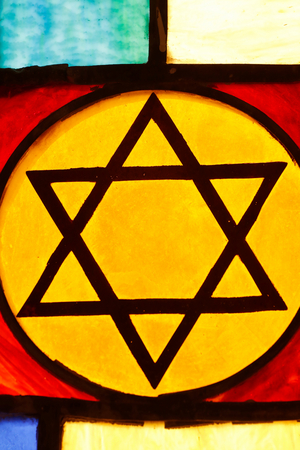 Jewish star (Star of David). USA (stained glass)