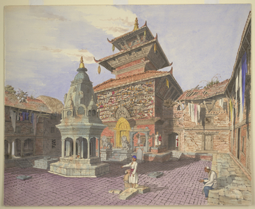 'Interior of a Vihar in the town of Chobbar. July 1857'