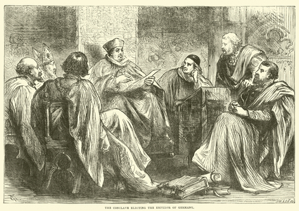 The Conclave electing the Emperor of Germany (engraving)