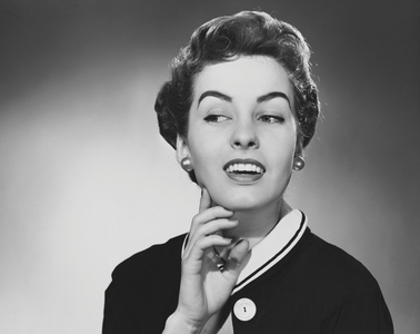 Close-up of a young woman looking sideways