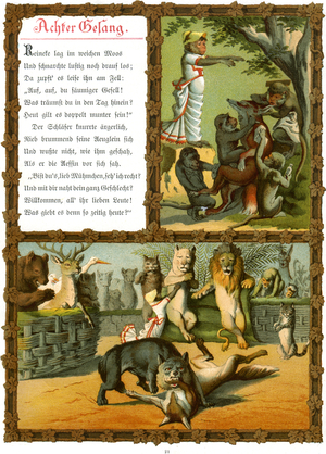 Reynard the Fox, or 'Reineke Fuchs', 1881 (colour litho)