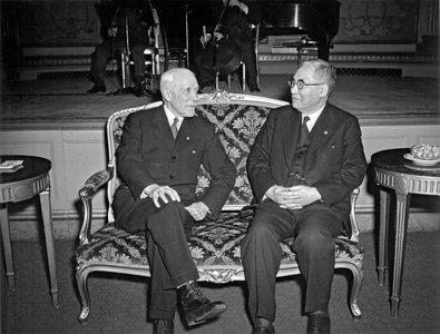 Cordell Hull With Adm. Nomura (b/w photo)