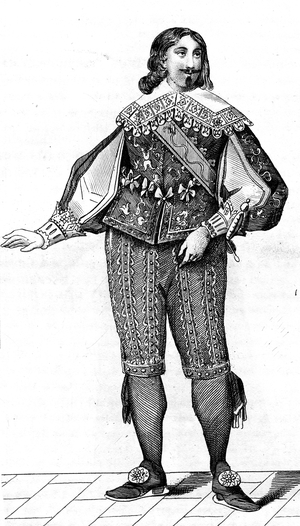 French vintage clothes XVI century Luis kingdom XIII, King of France and Navarre, Louis XIII