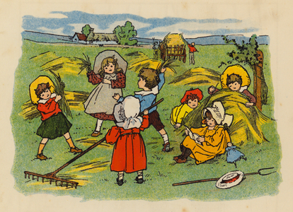 Making Hay (colour litho)