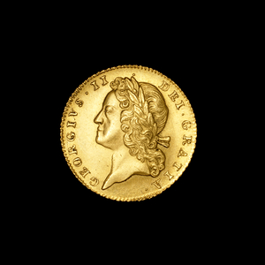 Gold five guineas, England, 1727Ð1760 George IV (photo)