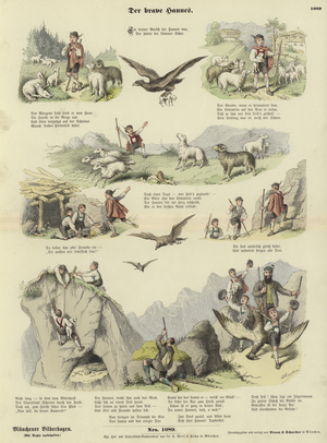 Brave Hannes (coloured engraving)