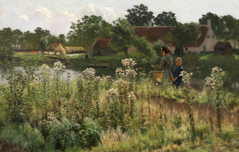 The River Lys at Astene, c.1885 (oil on canvas) 