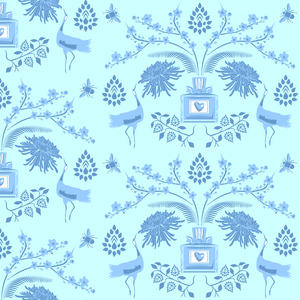 Blue Floral Scent, 2017 (digital)