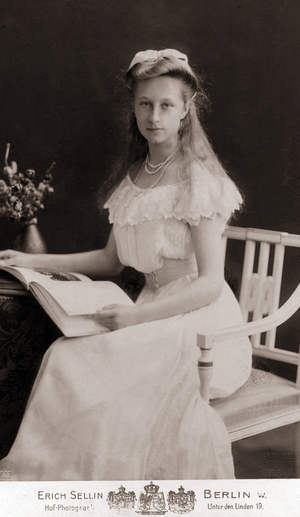 Princess Victoria Louise of Prussia, 1908 (b/w photo)