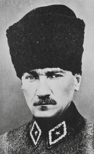 Mustafa Kemal Pasha (b/w photo)