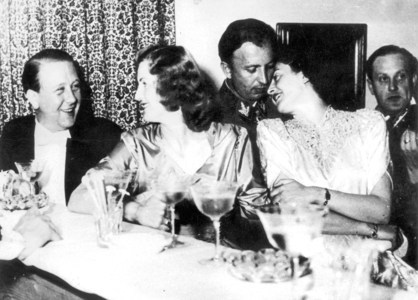 Celebration of the wedding of Margarethe Braun, 1944 (b/w photo)