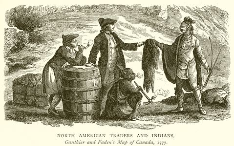 North American Traders and Indians (engraving)