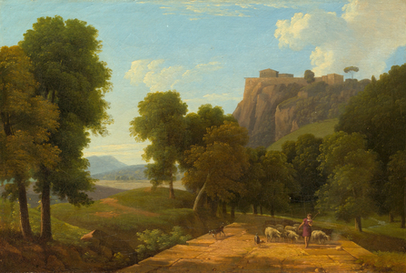 Shepherd with His Flock, c.1820 (oil on canvas)