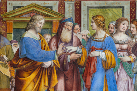 Detail of The Marriage of the Virgin Mary (fresco)