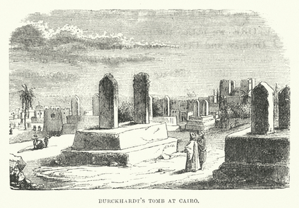 Burckhardt's tomb at Cairo (engraving)