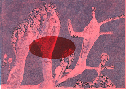 An Egg at Sea, 2020 (mono-print paper)
