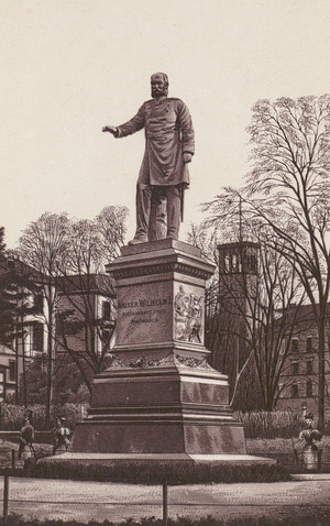Wiesbaden: Denkmal Kaiser Wilhelm I (litho)