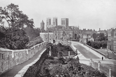 York from the City Walls (b/w photo)