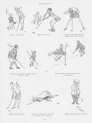 Golf cartoon by Frank Reynolds (litho)