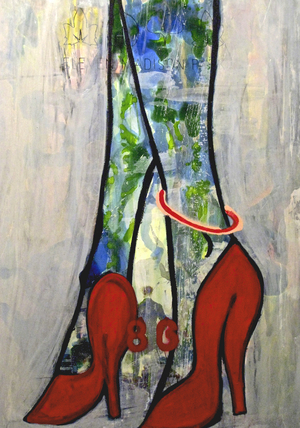 86, 2012 (mixed media on w/c paper mounted on panel with recipe on verso)