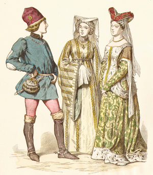 Fashion in England, 15th century (photo)