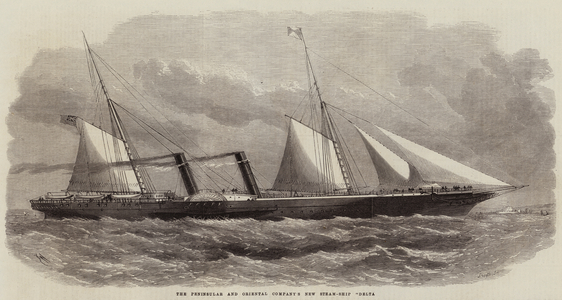 The Peninsular and Oriental Company's New Steam-Ship "Delta" (engraving)
